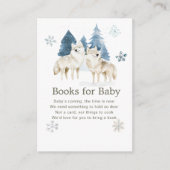 かわいい冬の北極ウルフ赤ちゃんシャワーベビー エンクロージャーカード (正面)