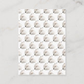 かわいい冬の北極オオカミ赤ちゃんシャワーおむつラッフル エンクロージャーカード (裏面)