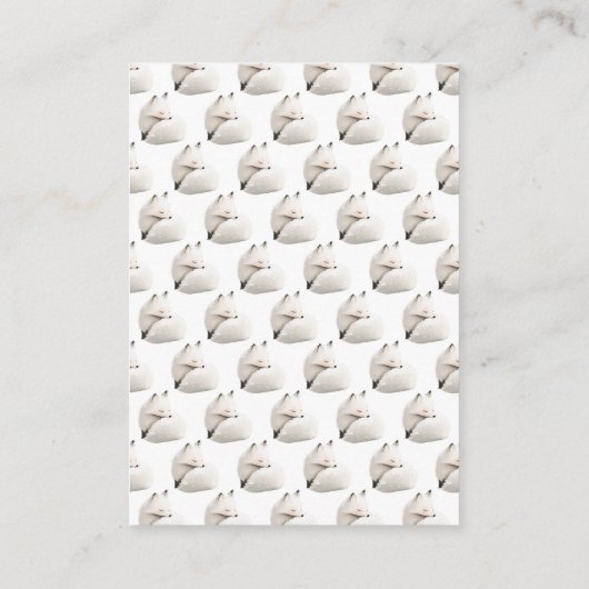 かわいい冬の北極オオカミ赤ちゃんシャワーおむつラッフル エンクロージャーカード (裏面)