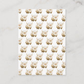 かわいい冬の北極牛の赤ちゃんシャワーおむつラッフル エンクロージャーカード (裏面)