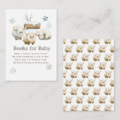 かわいい冬の北極牛の赤ちゃんシャワーベビー エンクロージャーカード (正面/裏面)