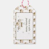 かわいい冬の北極牛の赤ちゃんシャワー ギフトタグ (裏面)