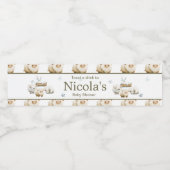 かわいい冬の北極牛の赤ちゃんシャワー ペットボトルラベル (シングルラベル)