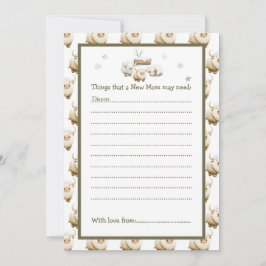 かわいい冬の北極牛の赤ちゃんシャワー 招待状