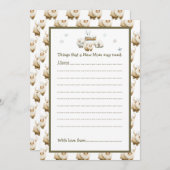 かわいい冬の北極牛の赤ちゃんシャワー 招待状 (正面/裏面)