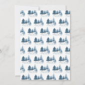 かわいい冬の北極狼の誕生日パーティー 招待状 (裏面)