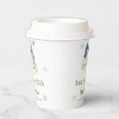 かわいい冬の北極狼の誕生日パーティー 紙コップ (右)