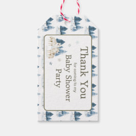 かわいい冬の北極狼の赤ちゃんシャワー ギフトタグ