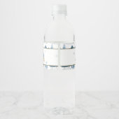 かわいい冬の北極狼の赤ちゃんシャワー ペットボトルラベル (裏面)