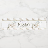 かわいい冬の北極狼の赤ちゃんシャワー ペットボトルラベル (シングルラベル)