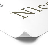 かわいい冬の北極狼の赤ちゃんシャワー ポスター (角)