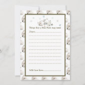 かわいい冬の北極狼の赤ちゃんシャワー 招待状 (正面)