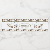 かわいい冬の北極鯨誕生会 ペットボトルラベル (シングルラベル)