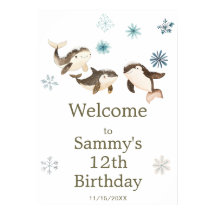 かわいい冬の北極鯨誕生会