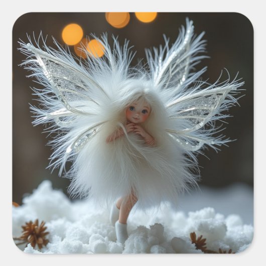 かわいい冬の妖精|過去記事 スクエアシール (正面)