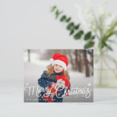 かわいい冬の家族のクリスマスカード ポストカード (スタンド正面)