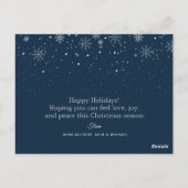 かわいい冬の家族のクリスマスカード ポストカード (裏面)