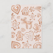 かわいい冬の小さなクッキーのベビーシャワーレジストリ エンクロージャーカード (裏面)