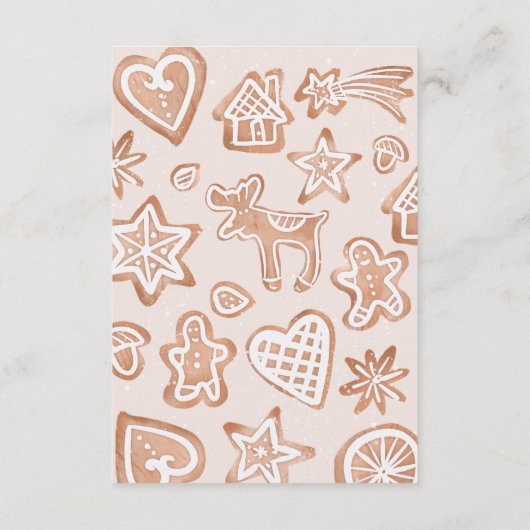 かわいい冬の小さなクッキーのベビーシャワーレジストリ エンクロージャーカード (裏面)