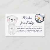 かわいい冬の小さな北極動物の本ベビー エンクロージャーカード (正面)