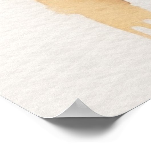 かわいい冬の帽子をかぶった可愛らしいパグ ポスター (角)