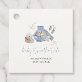 かわいい冬の服おもちゃ女の子ベビーシャワー フェイバータグ