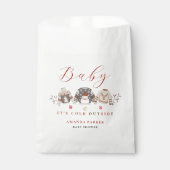 かわいい冬の服クリスマスベビーシャワー フェイバーバッグ (正面)