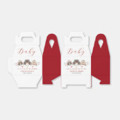 かわいい冬の服クリスマスベビーシャワー フェイバーボックス (折り畳みなし)