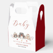 かわいい冬の服クリスマスベビーシャワー フェイバーボックス (オープン)