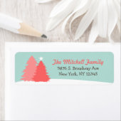 かわいい冬の木 ラベル (インサイチュ)