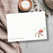 かわいい冬の森のクマ任意の年齢の子供たち ノートカード