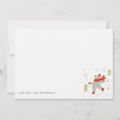 かわいい冬の森のクマ任意の年齢の子供たち ノートカード (正面)