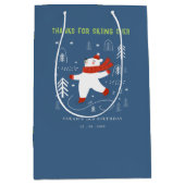 かわいい冬の森のクマ任意の年齢の子供たち ミディアムペーパーバッグ (正面)