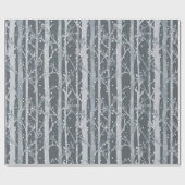 かわいい冬の森のクリスマス ラッピングペーパー (フラット)