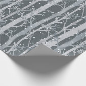 かわいい冬の森のクリスマス ラッピングペーパー (角)