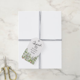 かわいい冬の森のバビシャワーメッセージカード ギフトタグ