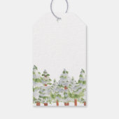 かわいい冬の森のバビシャワーメッセージカード ギフトタグ (裏面)