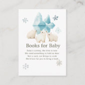 かわいい冬の極熊の赤ちゃんシャワーベビー エンクロージャーカード (正面)