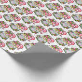 かわいい冬の水の色クリスマスガーデン格言 ラッピングペーパー (角)