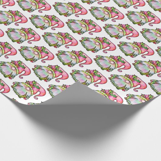 かわいい冬の水の色クリスマスガーデン格言 ラッピングペーパー (角)