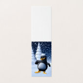 かわいい冬の水兵ペンギン 雪のホリデーアート (外部フラット)