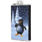 かわいい冬の水兵ペンギン 雪のホリデーアート フラスク (左)