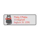 かわいい冬の猫のホリデーアドレス ラベル (正面)