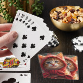 かわいい冬の生姜クリスマスキャット遊のカード トランプ (インサイチュ)