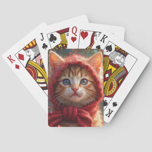 かわいい冬の生姜クリスマスキャット遊のカード トランプ (裏面)
