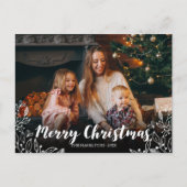 かわいい冬の紅葉フォトメリークリスマス ポストカード (正面)