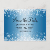 かわいい冬の結婚式だ、デートのはがきを除いて 案内ポストカード (正面)