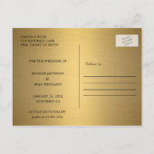 かわいい冬の結婚式の保存日付の郵便はがき 案内ポストカード (裏面)