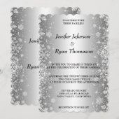 かわいい冬の結婚式招待状 招待状 (正面/裏面)