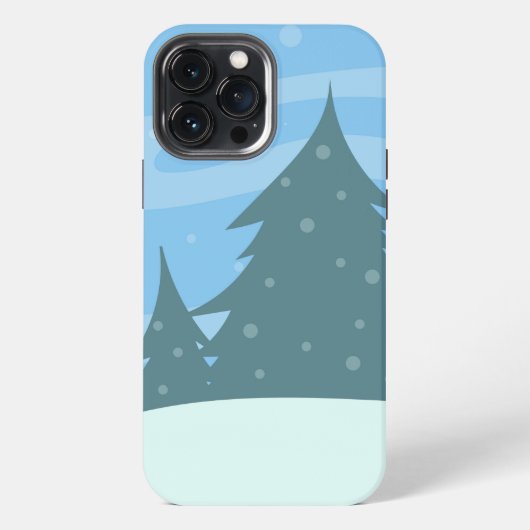 かわいい冬の背景 iPhoneケース (裏面)